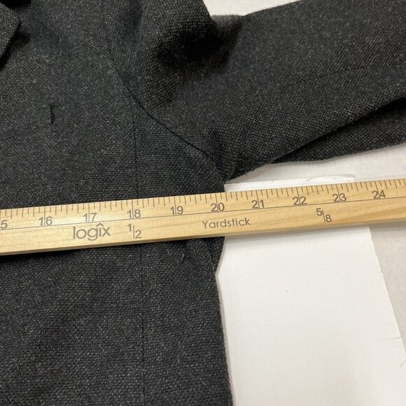 Gap Academy Blazer Women 12 Black Stone 2 Button Dark Academia Preppy Schoolgirl - Picture 7 of 12